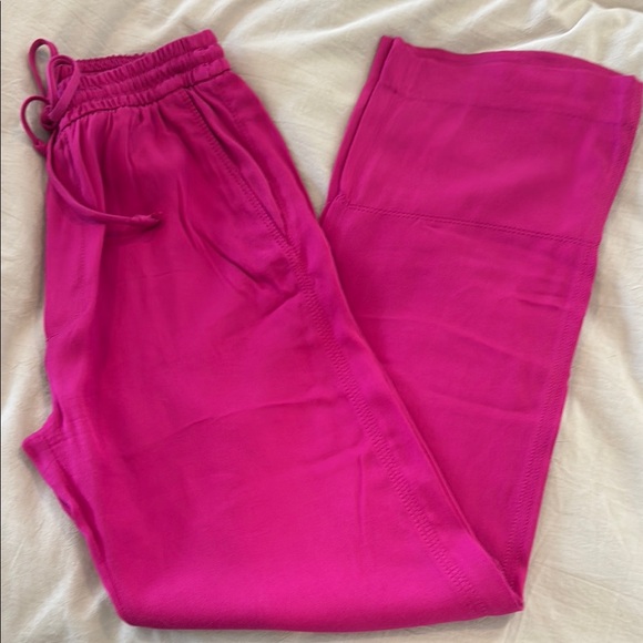 Zara Pink Joggers with Elastic Waistband and Tapered Ankles - Picture 1 of 2